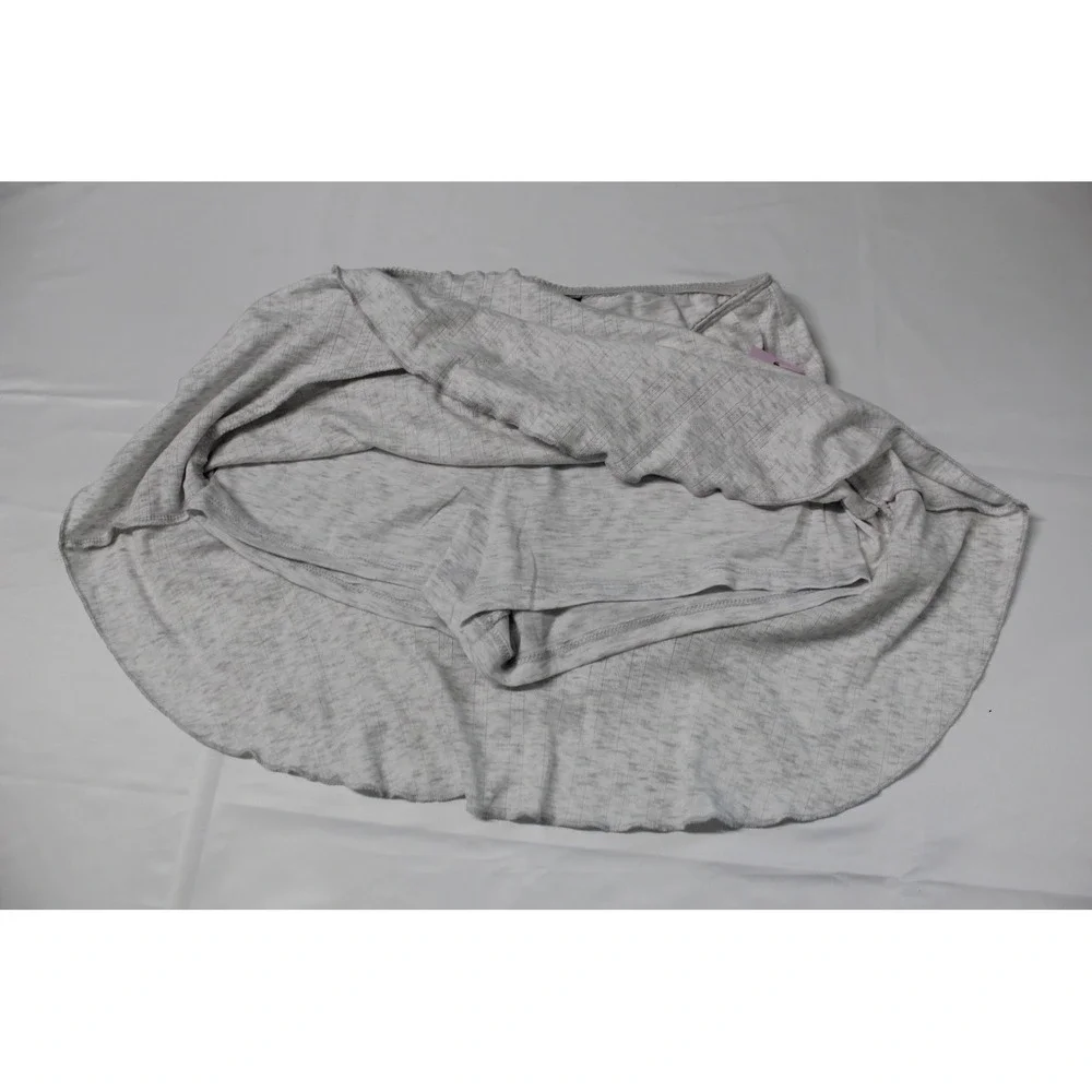 Wild Fable Womens Gray Ribbed Tiered‎ Ruffle Skort Mini Skirt Shorts Size S NWT